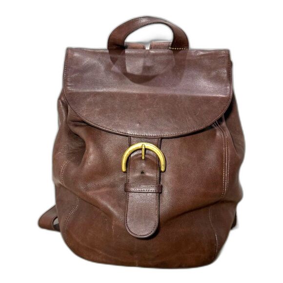 90's Vintage Coach Soho Buckle Backpack - Brown